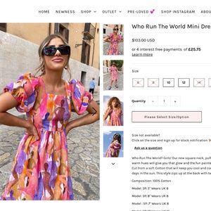 Never Fully Dressed Who Run the World mini dress